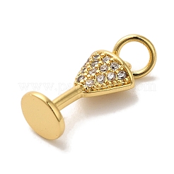 Messing Micro Pave kubische Anhänger&nbsp;KK-U027-07G-03