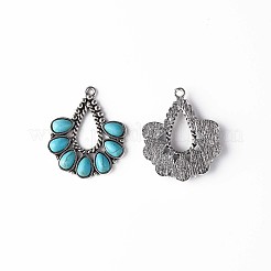 Pendentifs de turquoise synthétique&nbsp;X-PALLOY-N157-036