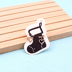 Cartes d'affichage de boucles d'oreilles en papier sur le thème de noël avec trou de suspension&nbsp;EDIS-E011-02A