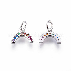 Breloques en laiton avec zircone cubique de micro pave&nbsp;ZIRC-F095-01P