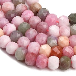 Rangs de perles de jade blanc naturel teintées et facettées&nbsp;GG-CBAE966-01B-J