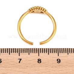 Anelli aperti a bracciale in acciaio inossidabile 304 con pavé di zirconi cubici per donna&nbsp;RJEW-A106-02G