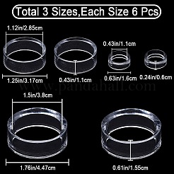 18 Stück Acryl-Displayrahmen in 3 Stilen&nbsp;ODIS-GF0001-14