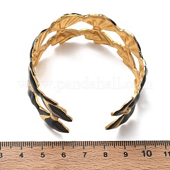 304 Edelstahl Emaille Manschette Armreifen für Damen&nbsp;SA-CBAFD7D-04G