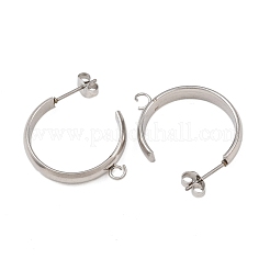Ohrstecker-Beschläge aus Edelstahl 304&nbsp;STAS-C160-01B-P