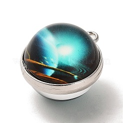 Leuchtende Glaskugelanhänger im Galaxienthema&nbsp;GLAA-D021-01P-04