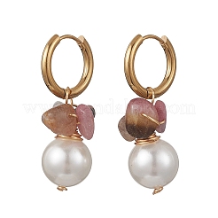 3 paire de boucles d'oreilles créoles rondes en acier inoxydable 202&nbsp;EJEW-JE06974-01