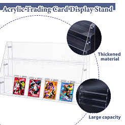 3-stufiger Organizer-Displayhalter aus Acryl und PVC für Postkarten und Broschen&nbsp;ODIS-WH0108-041A