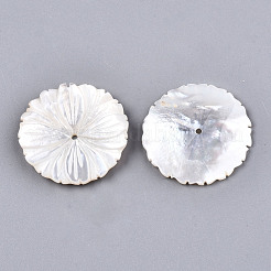 Guscio bianco naturale madreperla perle di conchiglia&nbsp;SSHEL-N032-19