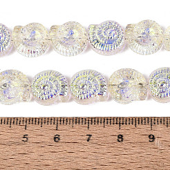Chapelets de perles en verre transparent électrolytique&nbsp;EGLA-Q136-02A-01