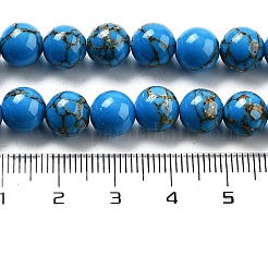 Fili di perle turchesi linea oro sintetico&nbsp;G-H026-01B-02