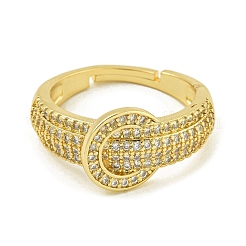 Ringe mit Zirkonia-Pavé aus Messing&nbsp;RJEW-U011-02G