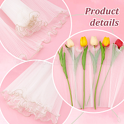 Emballage d'emballage de bouquets de fleurs en polyester ondulé froissé&nbsp;FIND-WH0110-751B