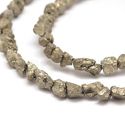 Natürliche Pyrit Nuggets Perlen Stränge&nbsp;X-G-I125-85