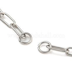 Fabrication de bracelets en acier inoxydable 304 résistant au ternissement avec chaînes à trombones&nbsp;AJEW-P119-03P