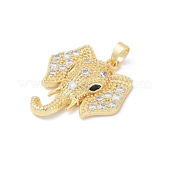 Pendentifs en laiton zircon cubique transparent&nbsp;KK-R213-21G