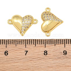 Dijes de latón con micro pavé de circonita cúbica transparente&nbsp;CU-CBAB3AD-02G-03