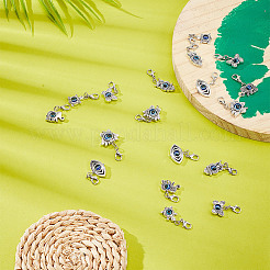 10 set di decorazioni con ciondolo anti-malocchio&nbsp;HJEW-DR0001-07