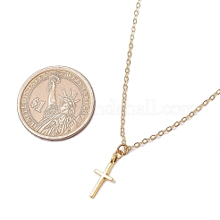 Kreuz 304 Edelstahl Anhänger Halsketten&nbsp;NJEW-JN05200-01