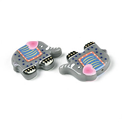 Bedruckte opake Harzperlen&nbsp;RESI-N043-06B