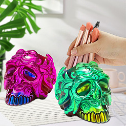 Moldes para portalápices de silicona diy con calavera de halloween&nbsp;WG14496-01