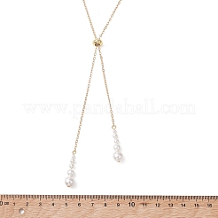 Verstellbare Lariat-Halsketten aus Messingkabel&nbsp;NJEW-TA00229