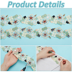 5 Yards Organza Plissee Spitze Polyesterband&nbsp;OCOR-FG0002-42