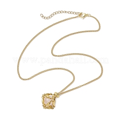 Realizzazione di collana con sacchetto in macramè con catena a maglie in acciaio inossidabile 304&nbsp;NJEW-JN05072-02