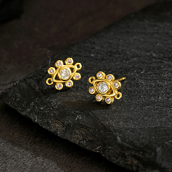 Messing-Blumen-Ohrstecker&nbsp;MI5248