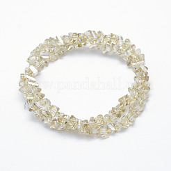 Chapelets de perles en verre électroplaqué&nbsp;EGLA-J143-B-PL02