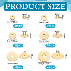 6 stile perline distanziatrici in ottone&nbsp;KK-PH0013-70G