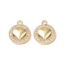 Pendentifs avec zircon cubiques à micro-pavés en laiton&nbsp;KK-I702-56G