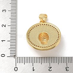 Pendenti in zirconi cubici trasparenti in micro pavè di ottone&nbsp;LS-KK-U046-03G