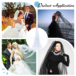 Veli da sposa lunghi in organza&nbsp;AJEW-WH0596-965B-01