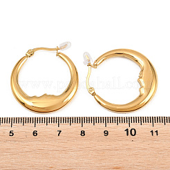Pendientes de aro de acero inoxidable 304 con forma de luna para mujer&nbsp;EJEW-L312-01G