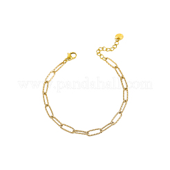 Bracelets à chaînes en acier inoxydable 304 avec trombones&nbsp;STAS-OY017-01G
