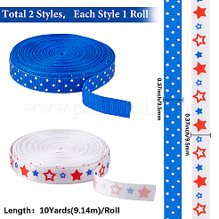2 rouleau de ruban polyester à 2 styles sur le thème de la fête de l'indépendance&nbsp;OCOR-GF0004-50B
