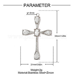 Pendentifs en acier inoxydable 304&nbsp;STAS-OY014-87P
