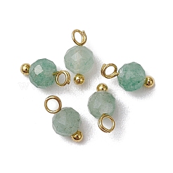 8 stücke 8 arten natürliche achat & karneol & aventurin & amethyst & aquamarin facettierte runde charme&nbsp;PALLOY-JF03451