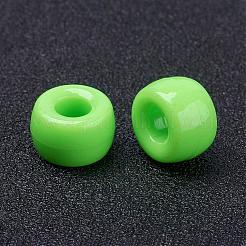 Opaques perles grands trous européens acryliques&nbsp;PL338-8