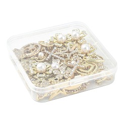 50 Stück 10 Stile Legierung Kristall Strass Anhänger&nbsp;ALRI-FS0001-14