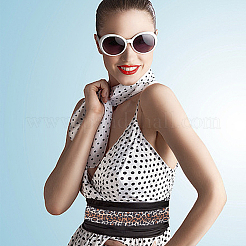 Rubans en polyester imprimé léopard&nbsp;DIY-WH0632-86