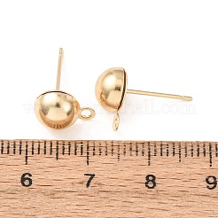 Accessoires de clous d'oreilles en laiton&nbsp;KK-G604-01G-04