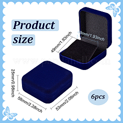 Caja de almacenamiento de insignias de plástico flocado&nbsp;LS-CON-WH0105-04A
