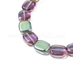 Brins de perles de verre de galvanoplastie transparentes&nbsp;EGLA-P049-02A-HP01