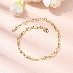Kabelkettenarmband aus Messing für Frauen&nbsp;BJEW-A065-10G