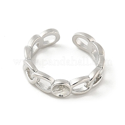Sertissage de bague de manchette ouverte à cheville en laiton&nbsp;KK-G518-02P-03