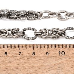Vintage-Halsketten aus gemischtem Edelstahl 304&nbsp;NJEW-C115-11AS