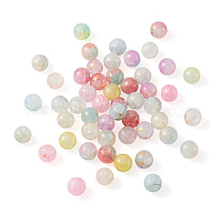10 Farbe Backfarbe Crackle-Glasperlenstränge&nbsp;DGLA-TA0001-08B