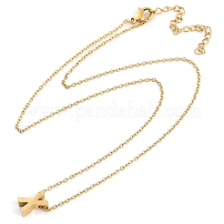 Colliers pendentifs en acier inoxydable 304 avec placage ionique (IP)&nbsp;NJEW-R050-01G-24